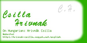 csilla hrivnak business card