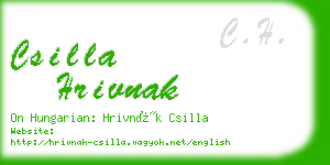 csilla hrivnak business card